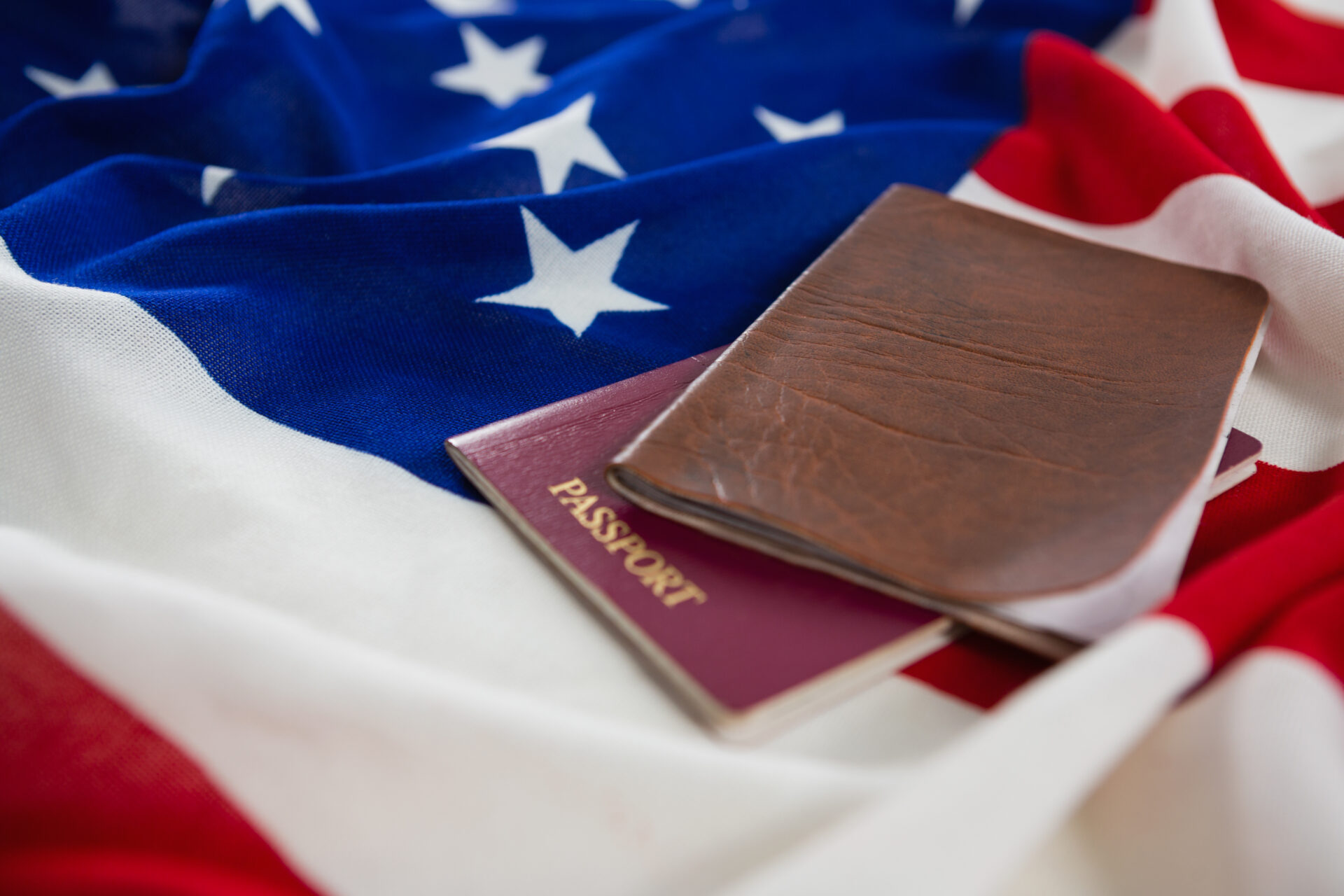 passport and visa on an american flag 2021 08 28 18 32 44 utc