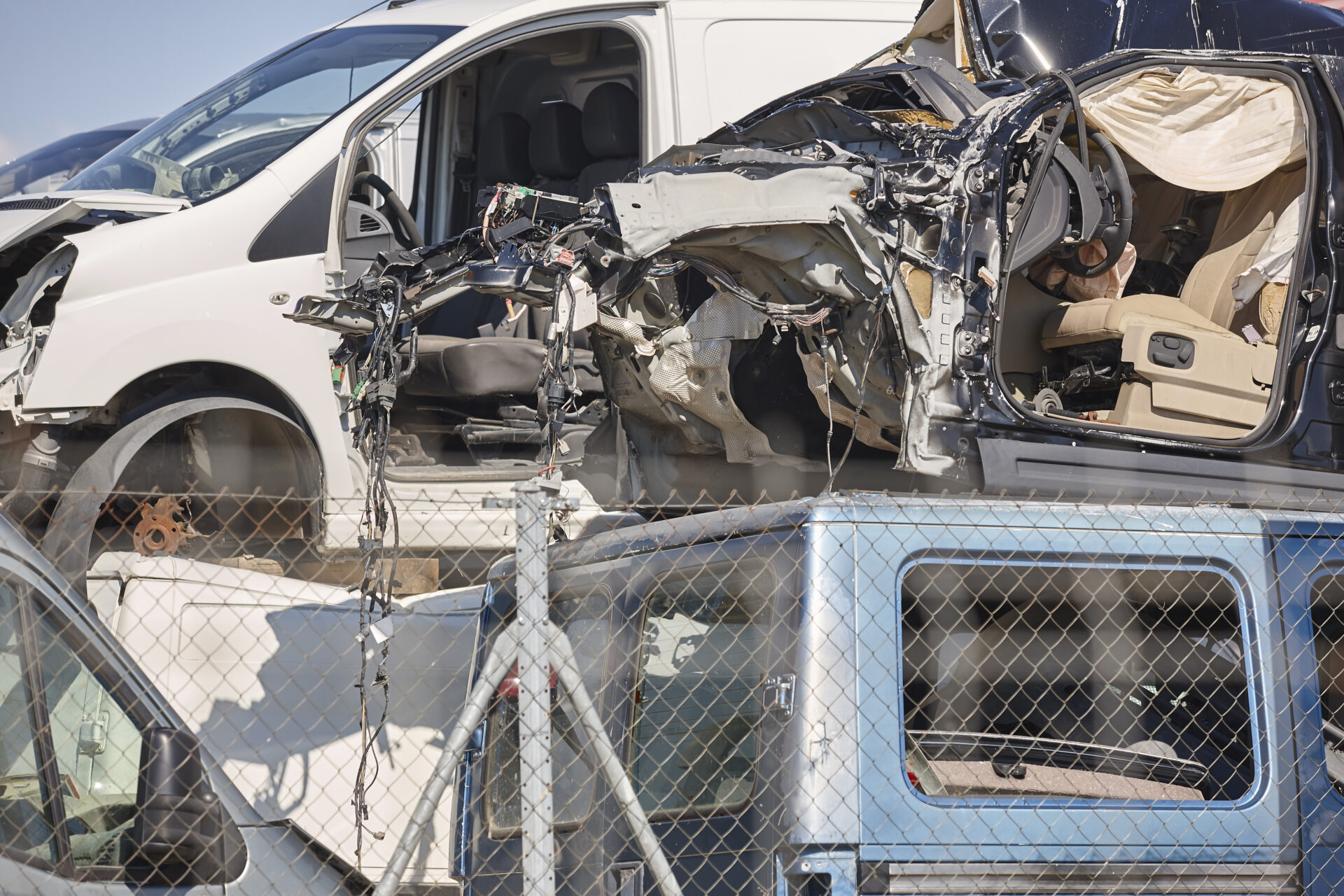 car scrapyard stacked damaged vehicles ready to b 2022 07 05 22 37 47 utc