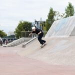 mujer formacion parque patinaje