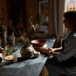 nice female ceramic artist working in pottery work 2022 03 09 03 12 58 utc