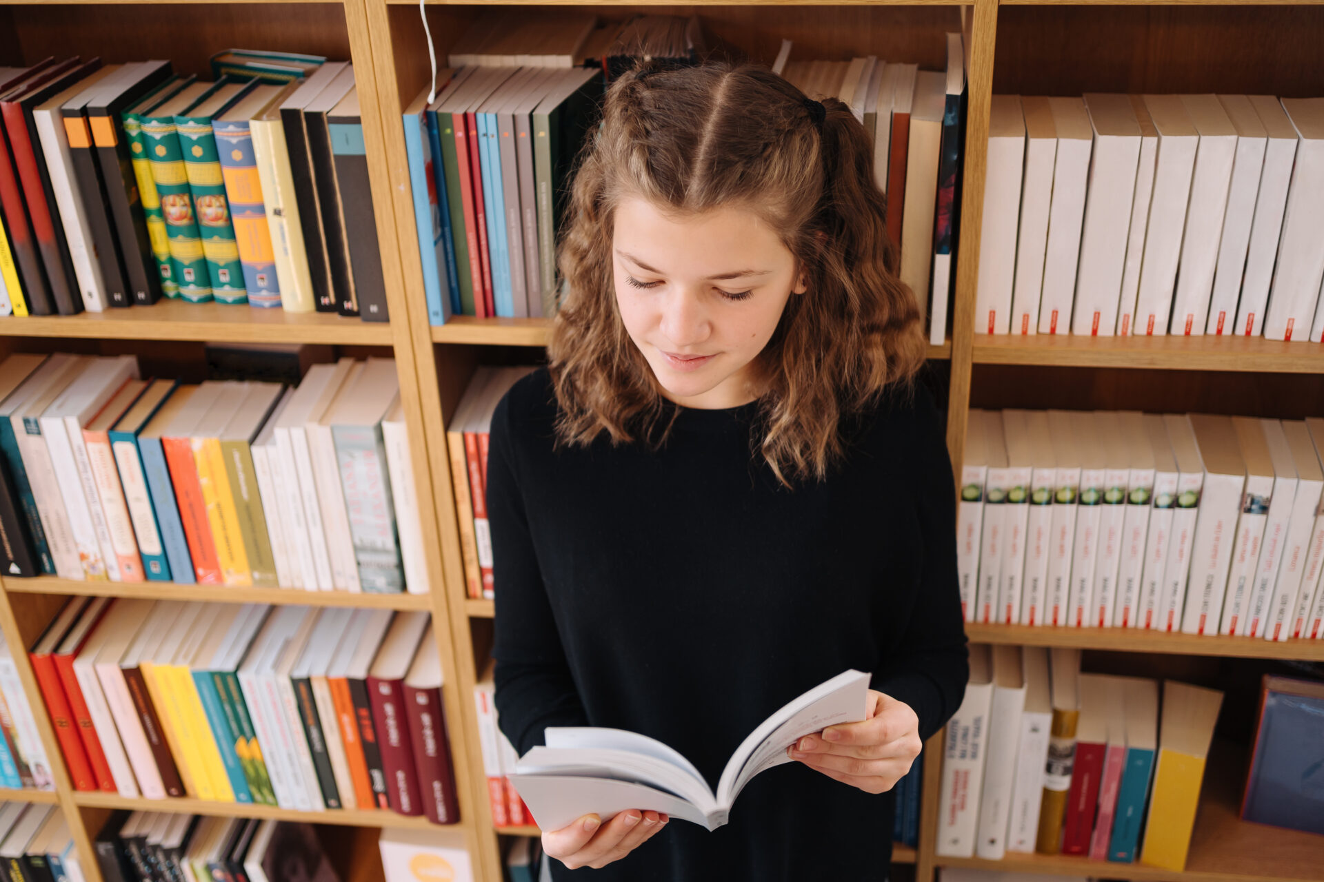 beautiful girl is studying reading a book while st 2022 01 18 23 39 31 utc