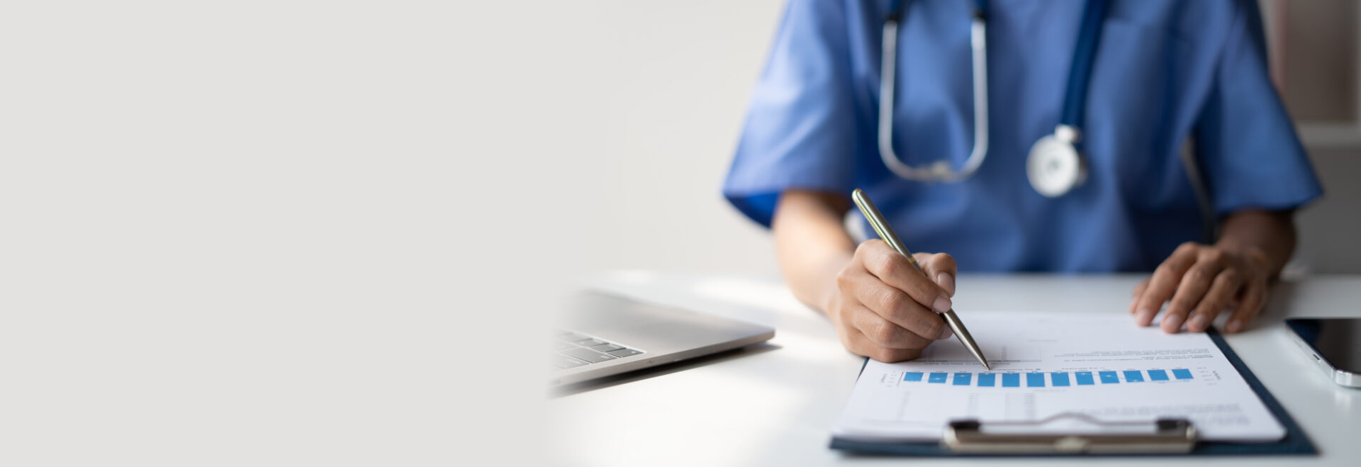 doctor writing on a prescription note copy space 2023 04 03 20 32 50 utc