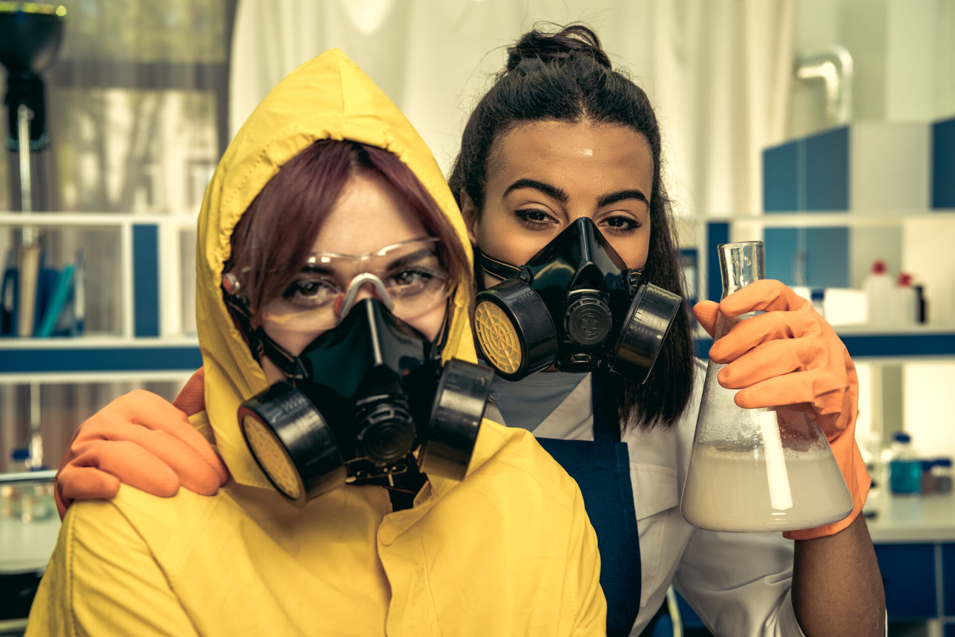 two young women chemists working at scientific lab 2022 12 16 15 20 26 utc