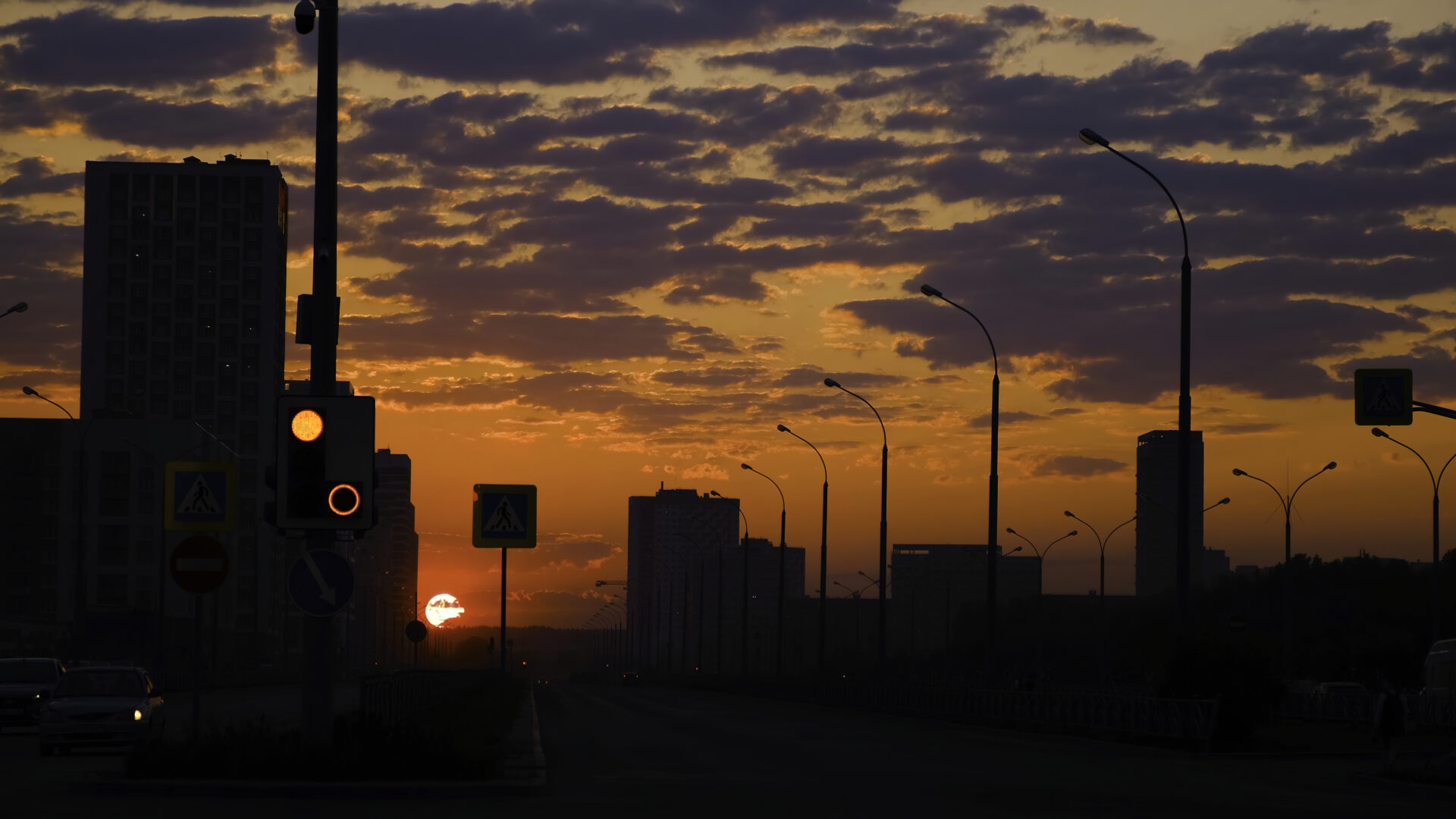 urban landscape with highway on background of red 2022 12 15 04 50 04 utc