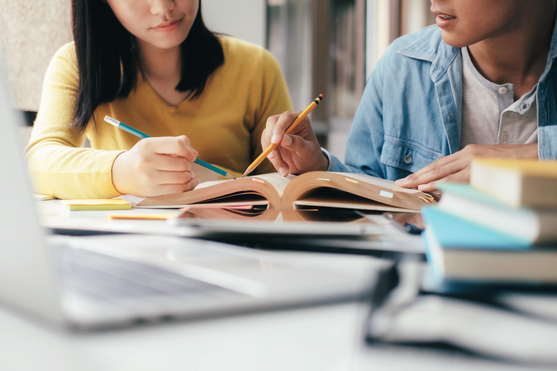 young woman and man studying for a test or an exam 2022 11 11 18 29 16 utc