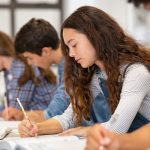 concentrated girl studying at college 2021 08 29 11 16 07 utc