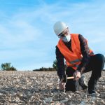 engineer man doing topographic measures on land fo 2021 12 09 10 55 43 utc