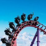 roller coaster in the amusement park with the suns 2022 11 17 13 33 25 utc
