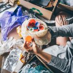 woman sorting different waste girl holding a plas 2022 02 02 03 58 26 utc