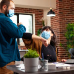 workmates with medical protection face mask to pre 2022 01 03 16