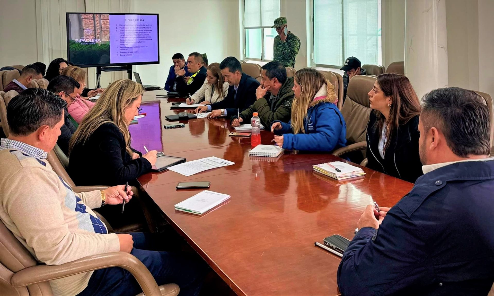 Personeria de Zipaquira participo activamente en la sesion del Comite de Justicia Transicional