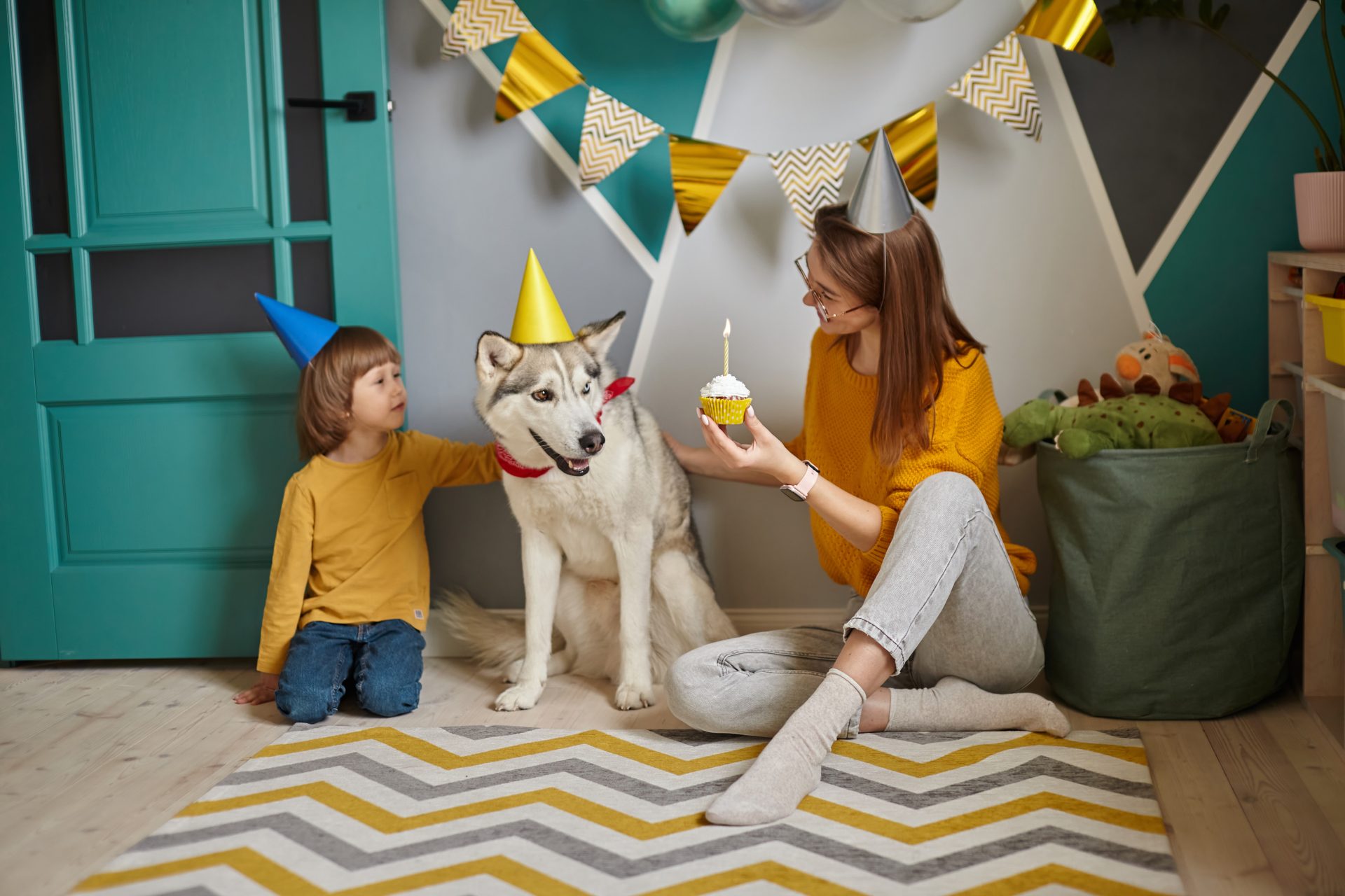 dog pet birthday party happy family mother and ch 2023 05 26 18 24 49 utc