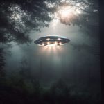 niebla espeluznante envuelve bosque surrealista iluminado equipo iluminacion espeluznante generado ia