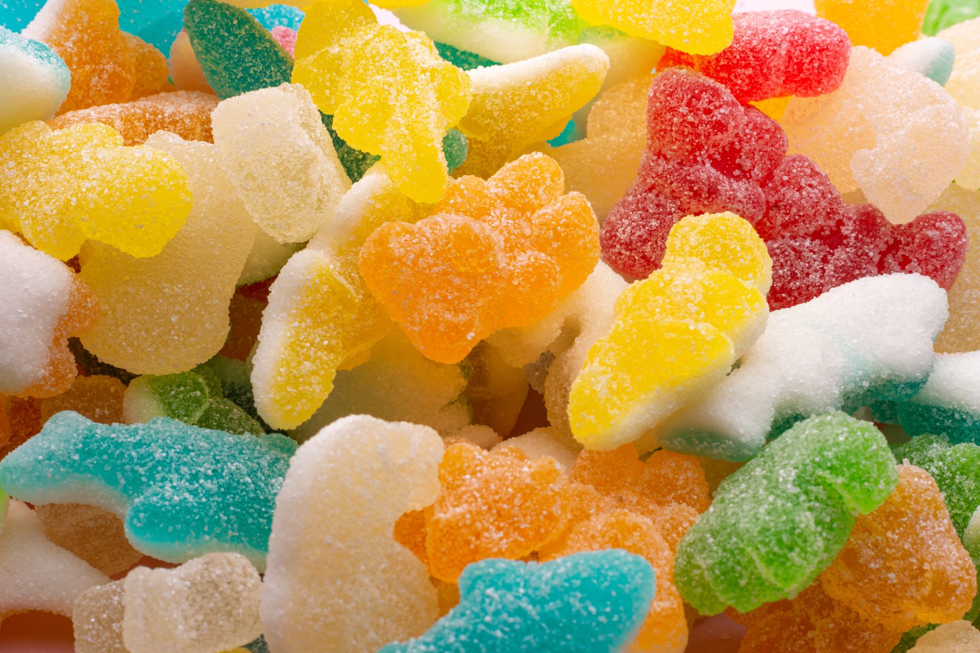 closeup of colorful animal jelly beans with sugar 2023 01 16 05 44 04 utc