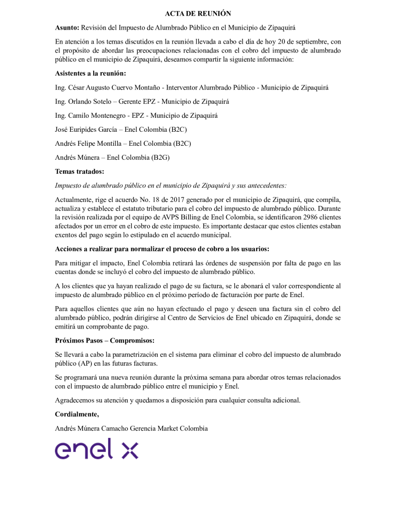 ACTA DE REUNION ENEL