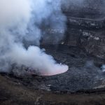 crater of nyiragongo volcano in eruption 2022 02 02 03 49 24 utc