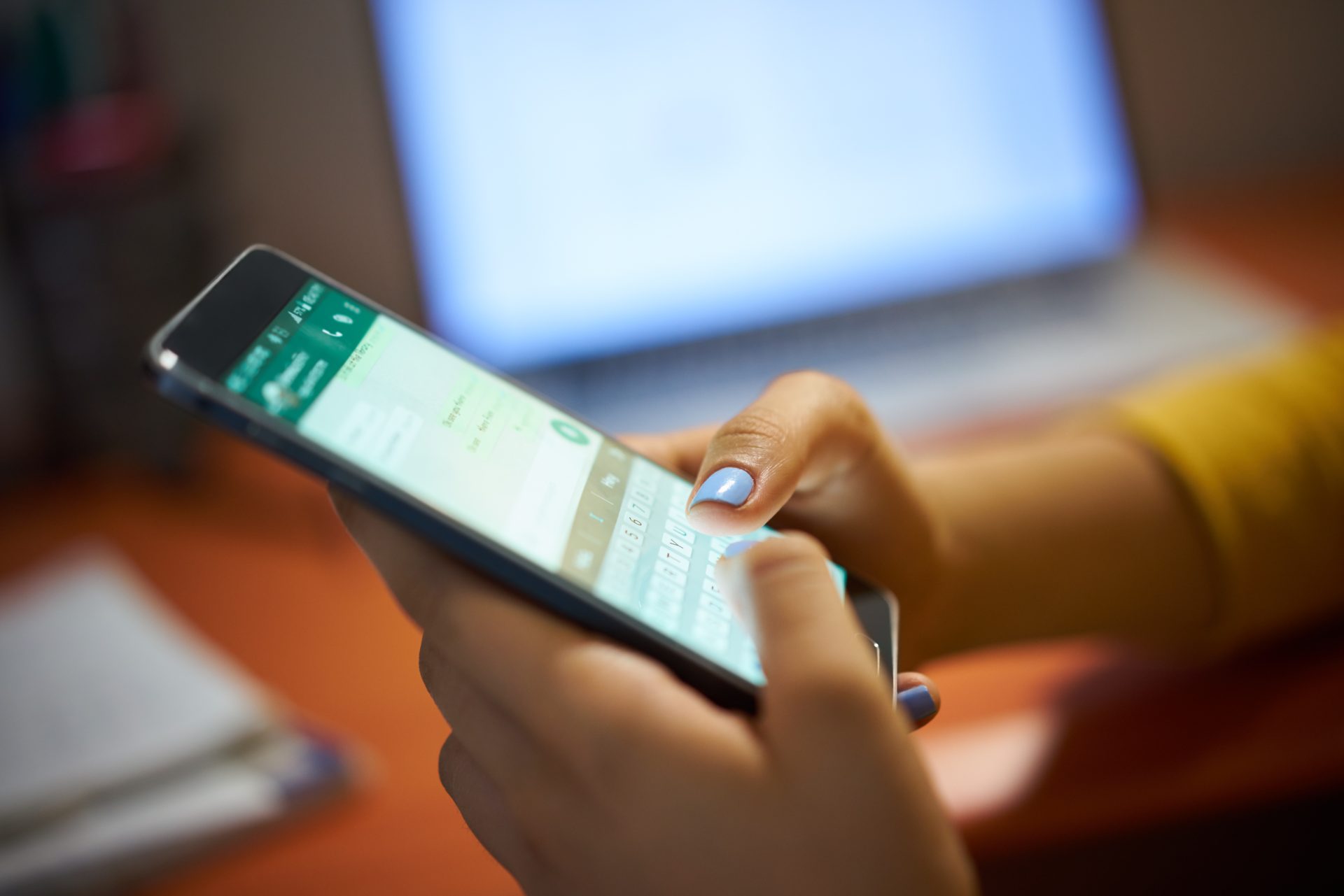 girl typing phone message on social network at nig 2021 08 26 15 46 10 utc