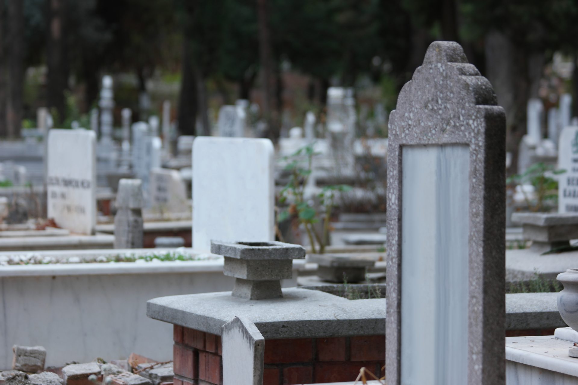 headstone at muslim cemetery turkey europe 2022 02 06 21 55 18 utc