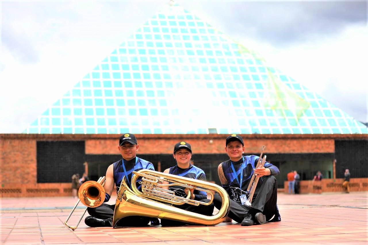 Banda Vivache de Chia embajadora de la musica marcial de Colombia en Brasil