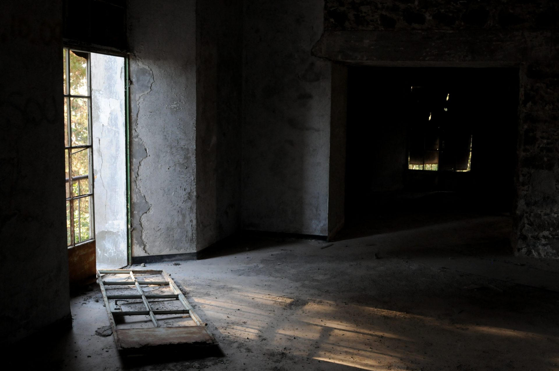 abandoned room broken door and dramatic bright sun 2021 12 16 04 15 55 utc
