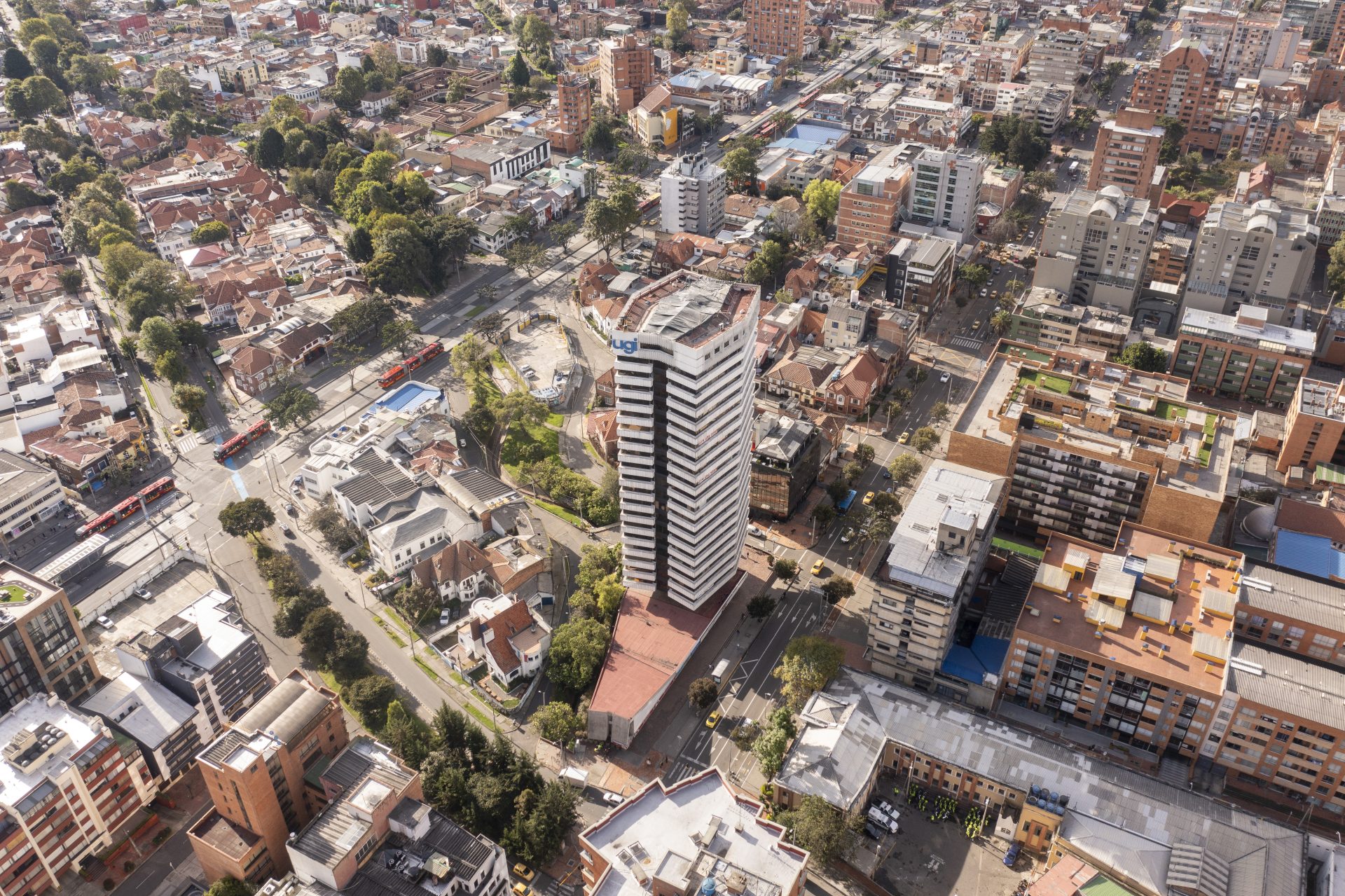 aerial view of the architecture in bogota colombi 2023 03 02 18 36 29 utc
