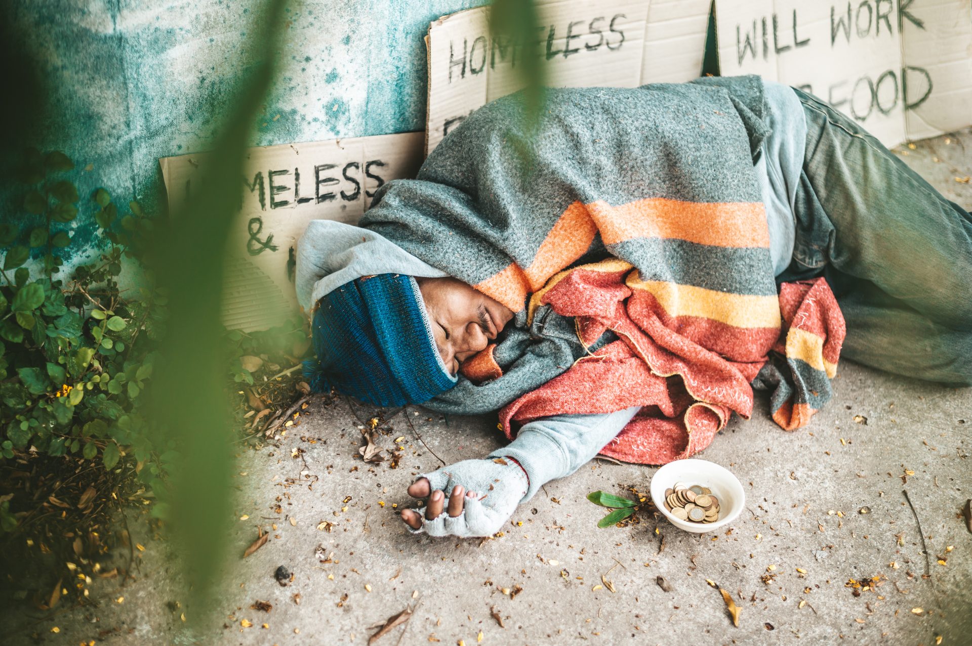 beggars lying on the side of the street with dirty 2021 08 31 12 06 10 utc