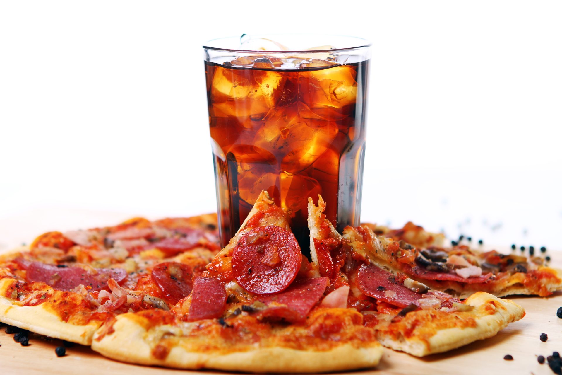 fresh pizza and cold cola drink 2021 08 30 11 00 08 utc