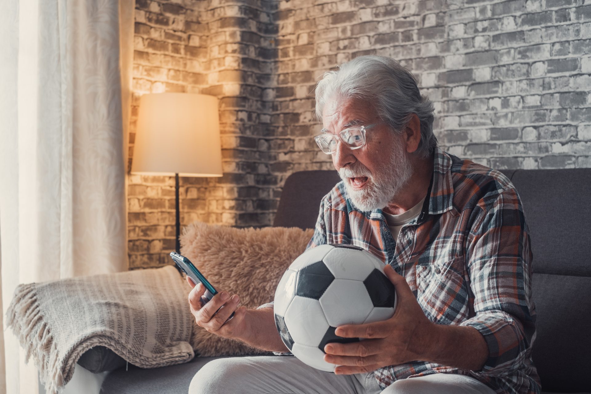 portrait of one happy old man celebrating victory 2022 10 31 22 39 00 utc