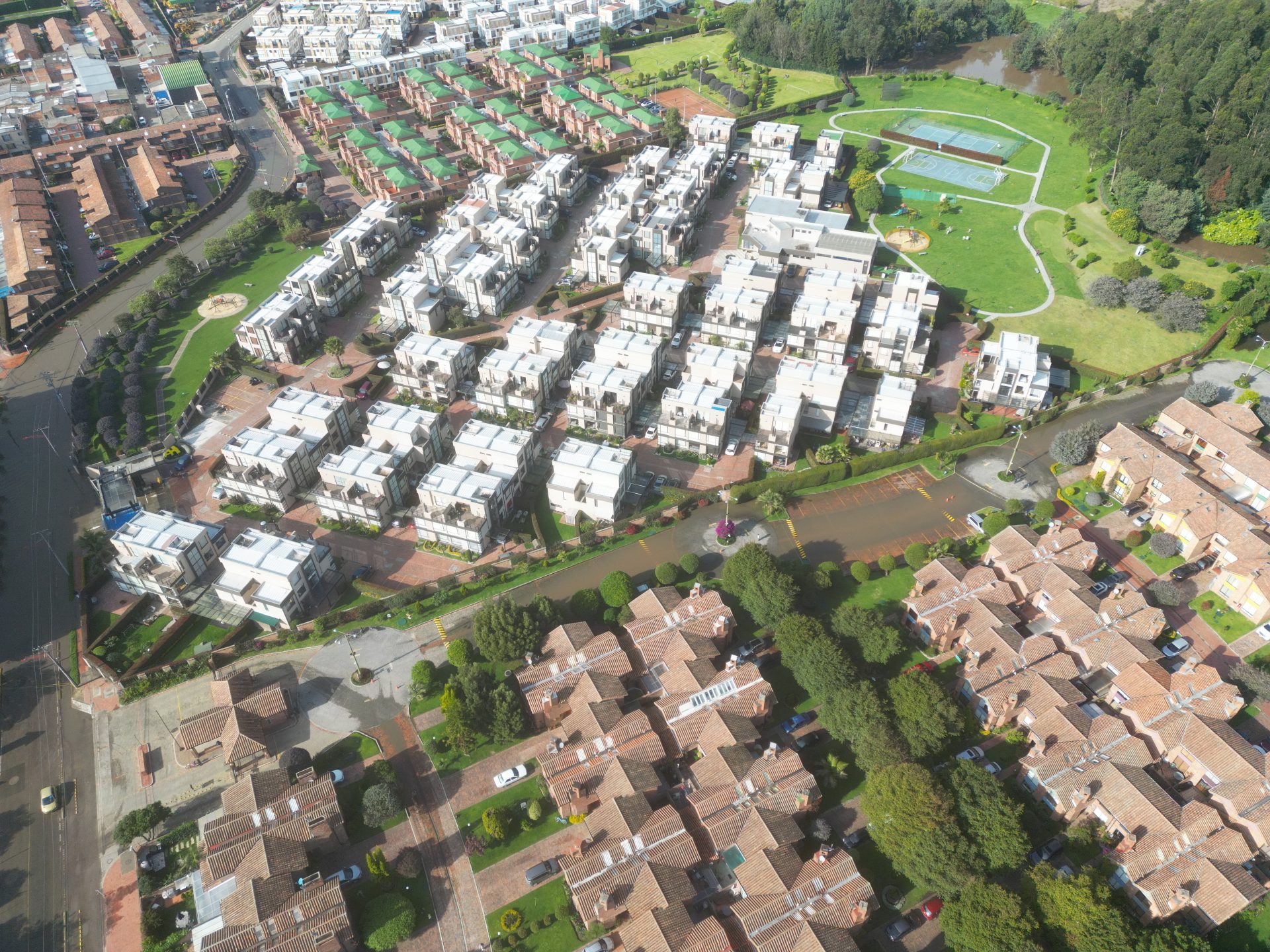 aerial shot of subdivision houses at the urban tow 2023 11 27 05 09 09 utc