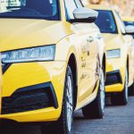yandex taxi yellow cars parked in a row moscow 3 2023 04 04 21 24 04 utc