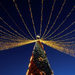 christmas tree street abstract postcard backgroun 2023 11 27 05 37 19 utc