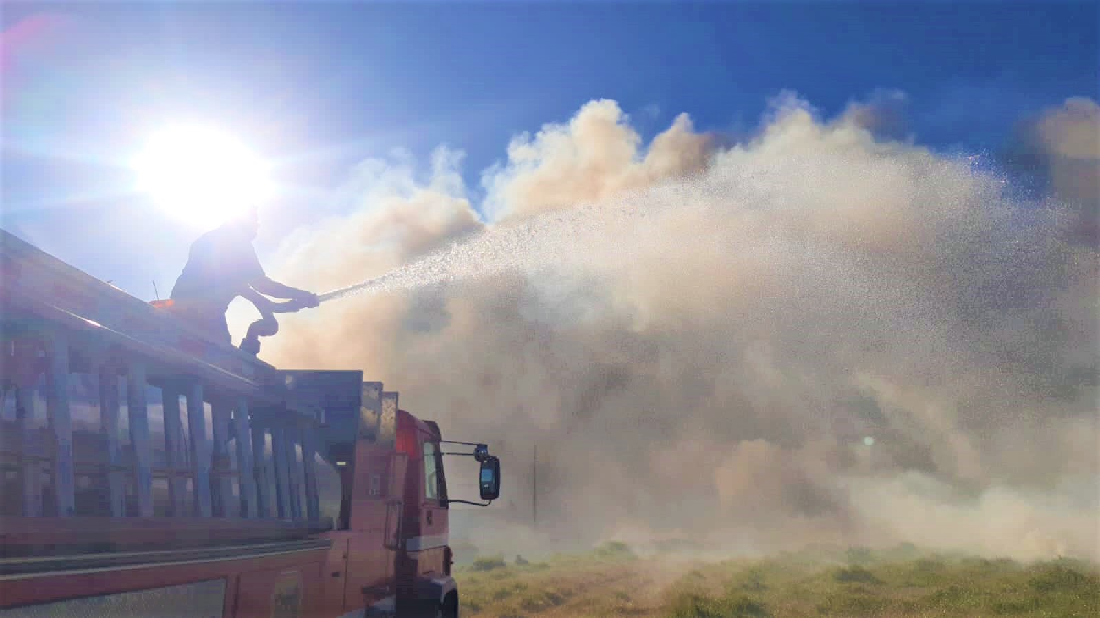 Organismos de emergencia logra contener incendio en las cercanias