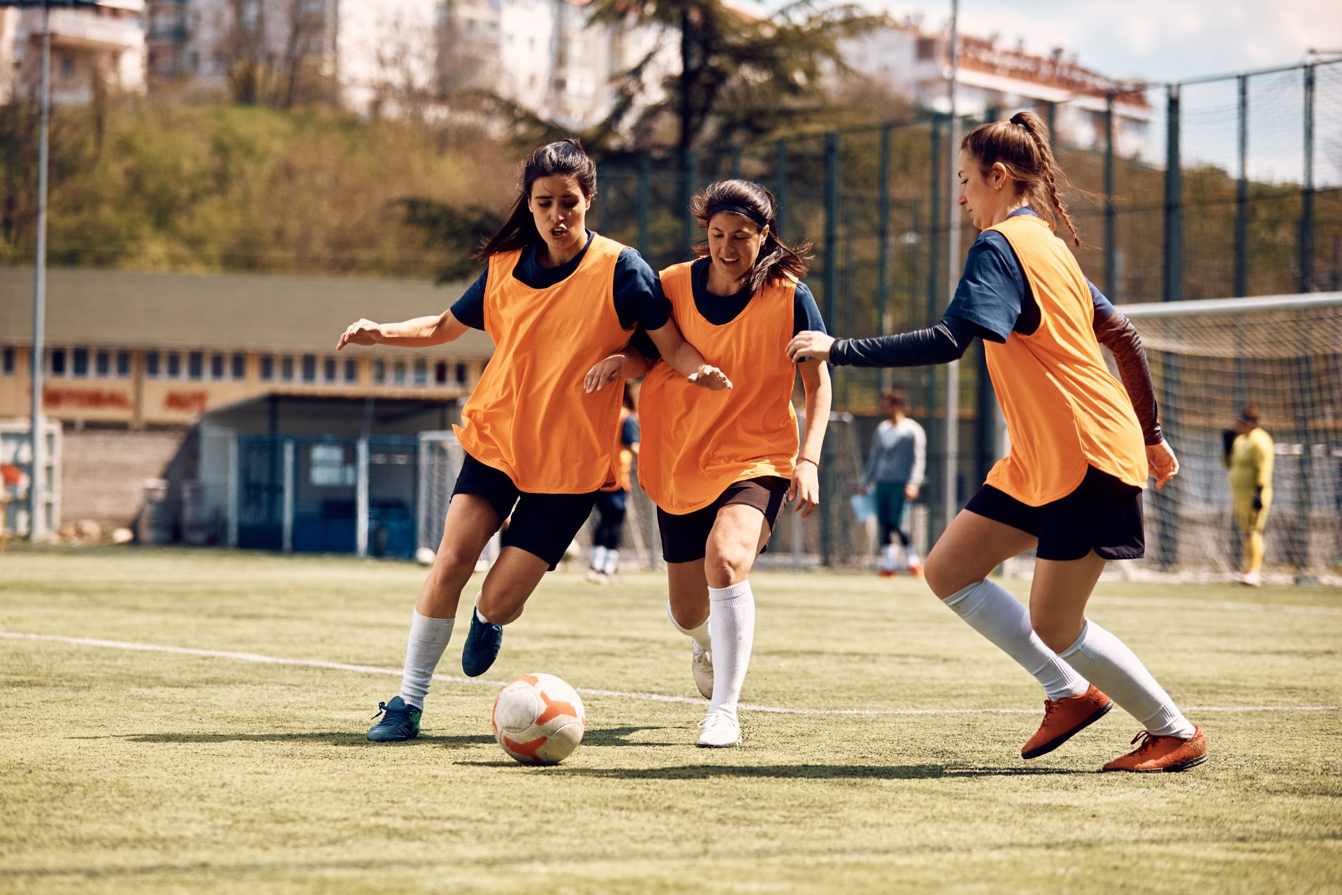 athletic women playing soccer on sports training a 2023 11 27 05 14 59 utc