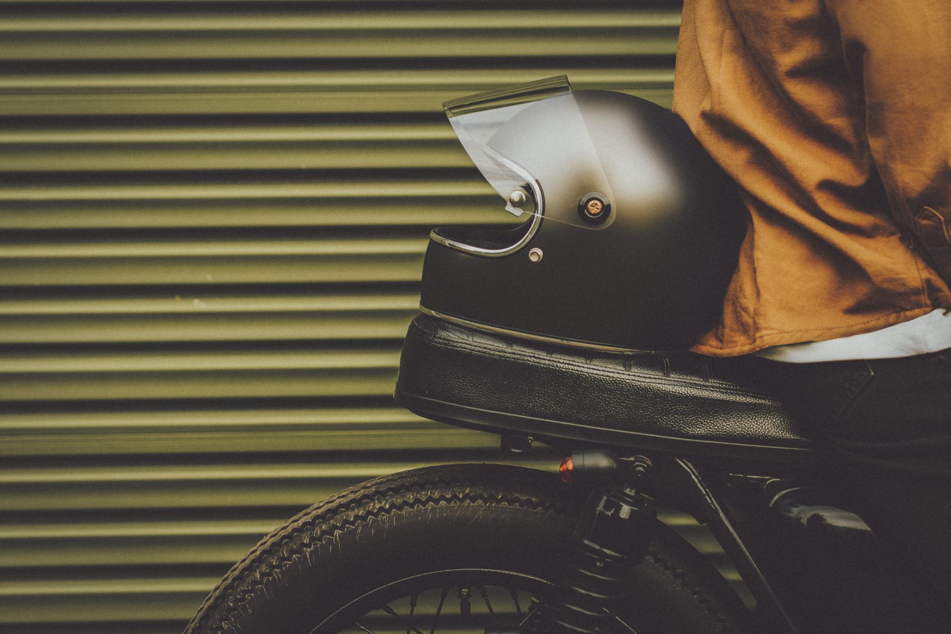 helmet on motorcycle vintage tone filter 2023 11 27 05 23 46 utc