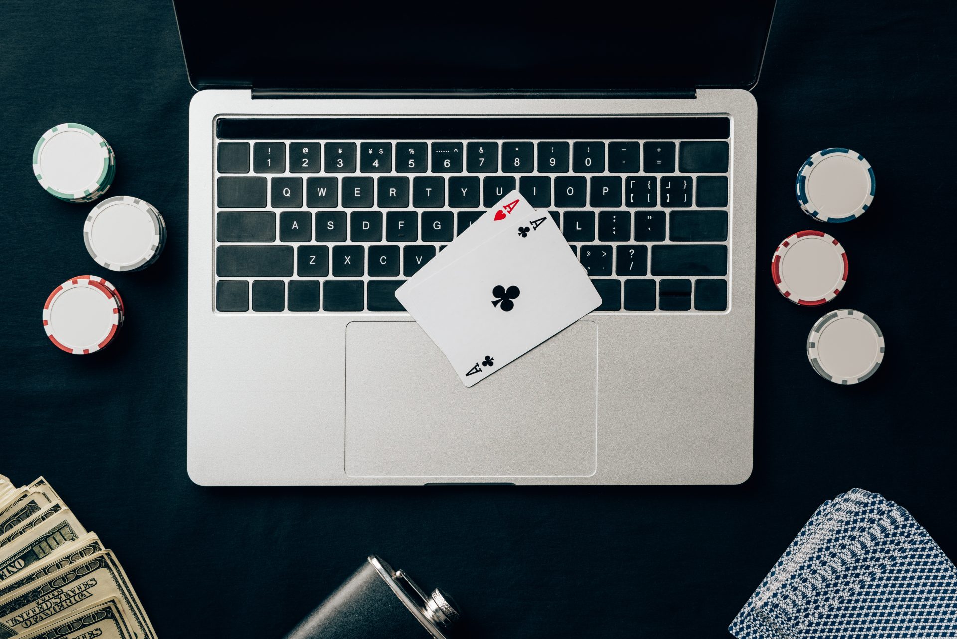 online gambling concept with chips and money on la 2023 11 27 05 05 34 utc