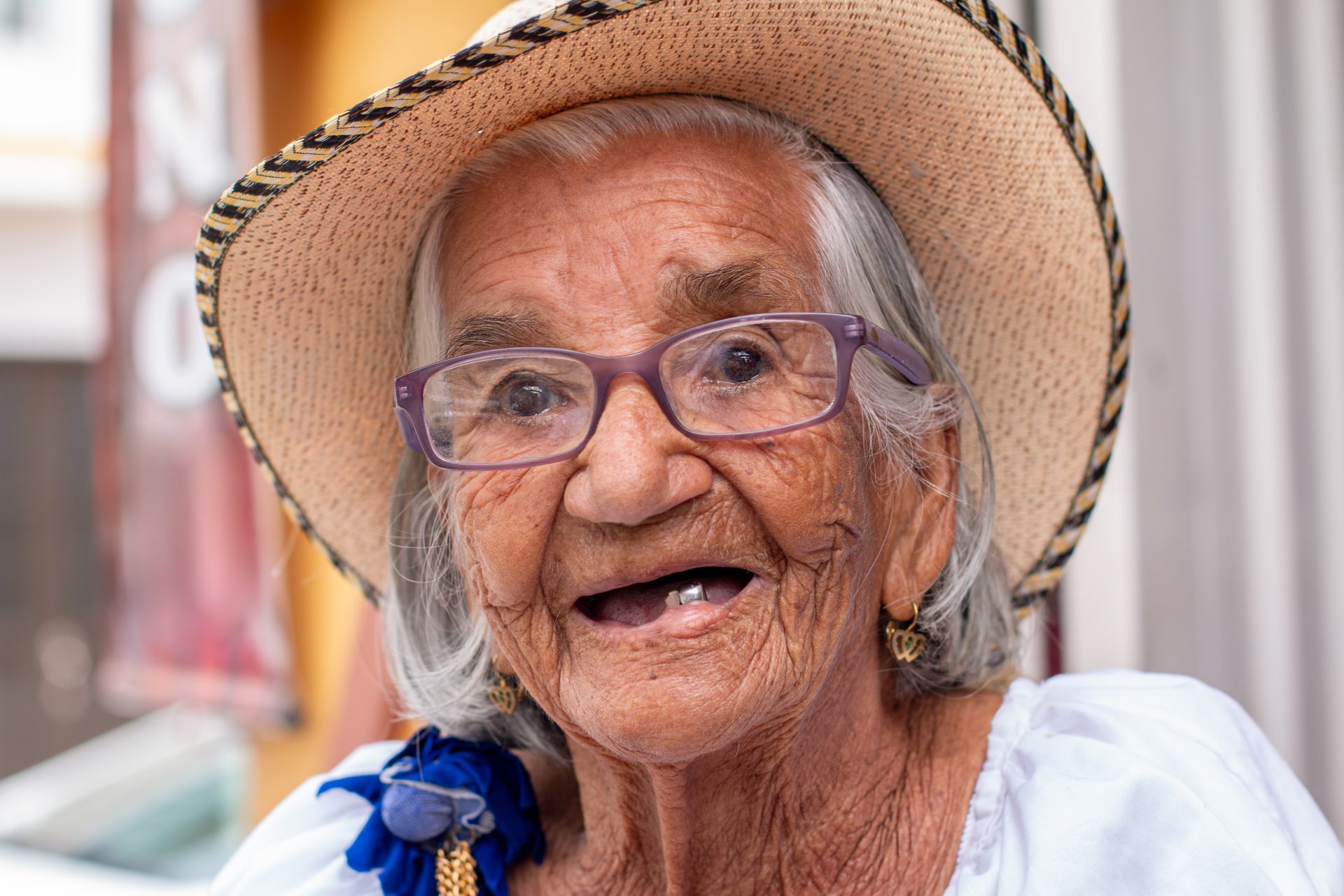 portrait of a smiling 95 year old peasant woman we 2023 11 27 05 27 07 utc