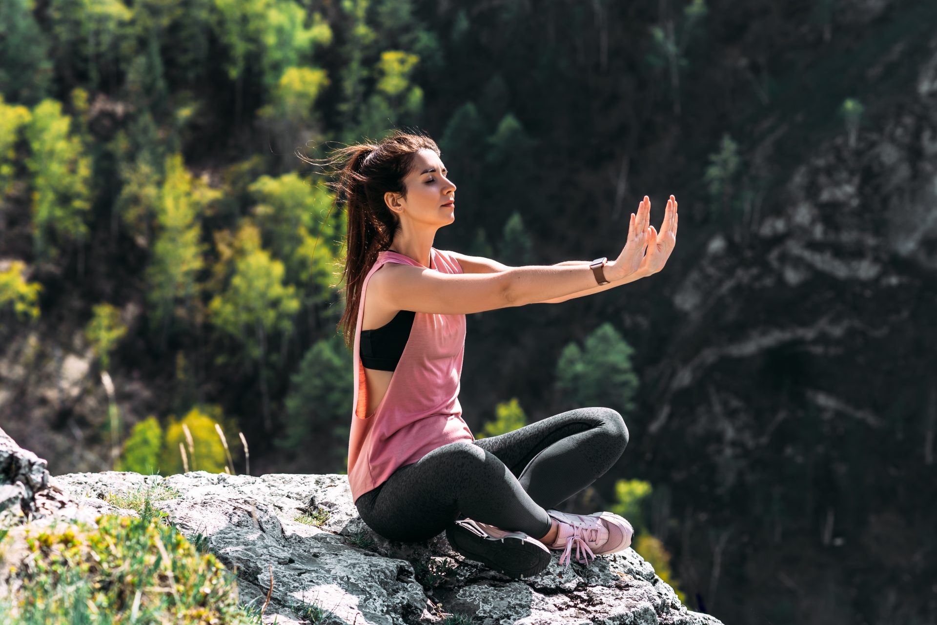 attractive woman doing yoga healthy lifestyle th 2023 11 27 04 54 46 utc