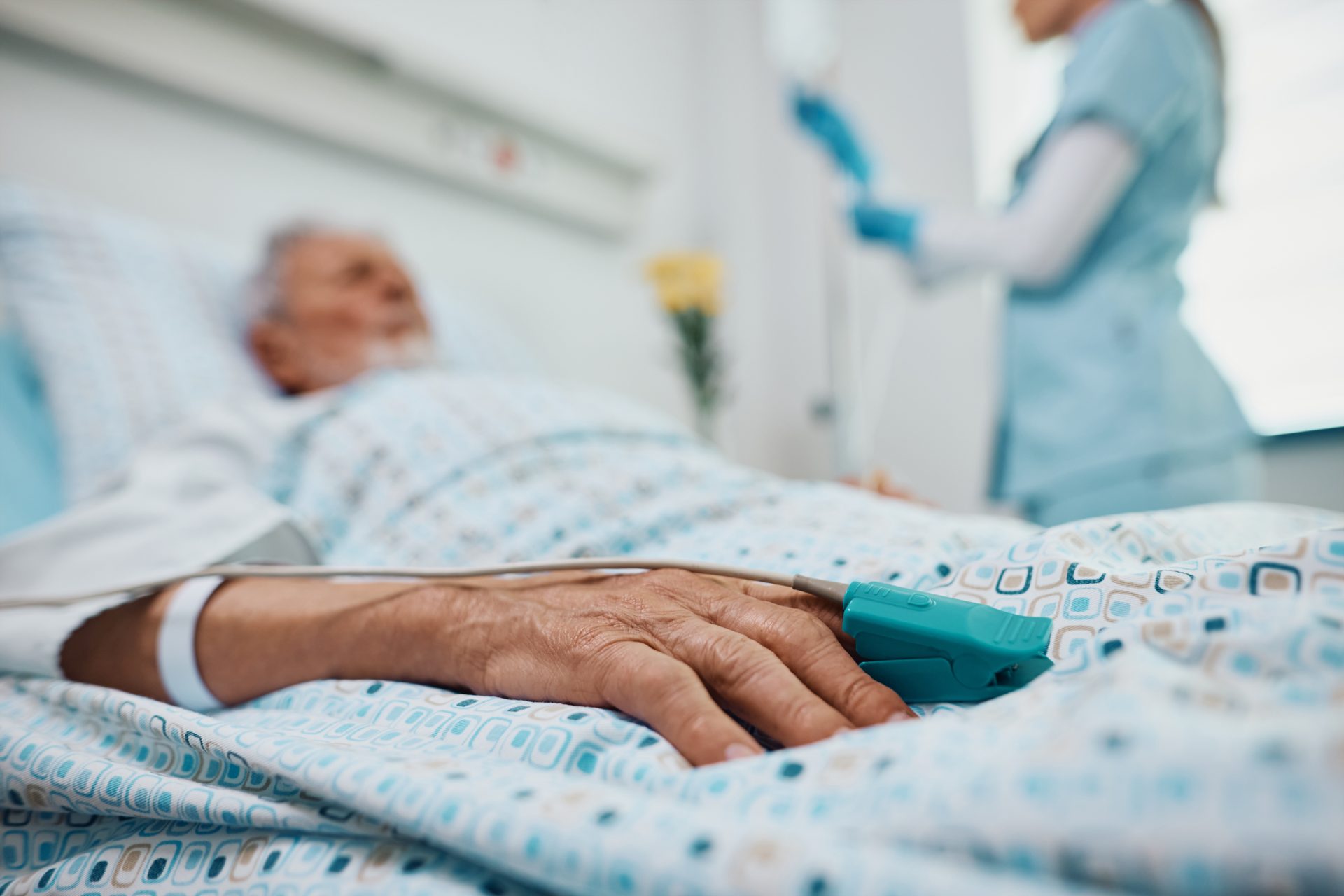close up of senior patient with pulse oximeter on 2023 11 27 04 53 34 utc