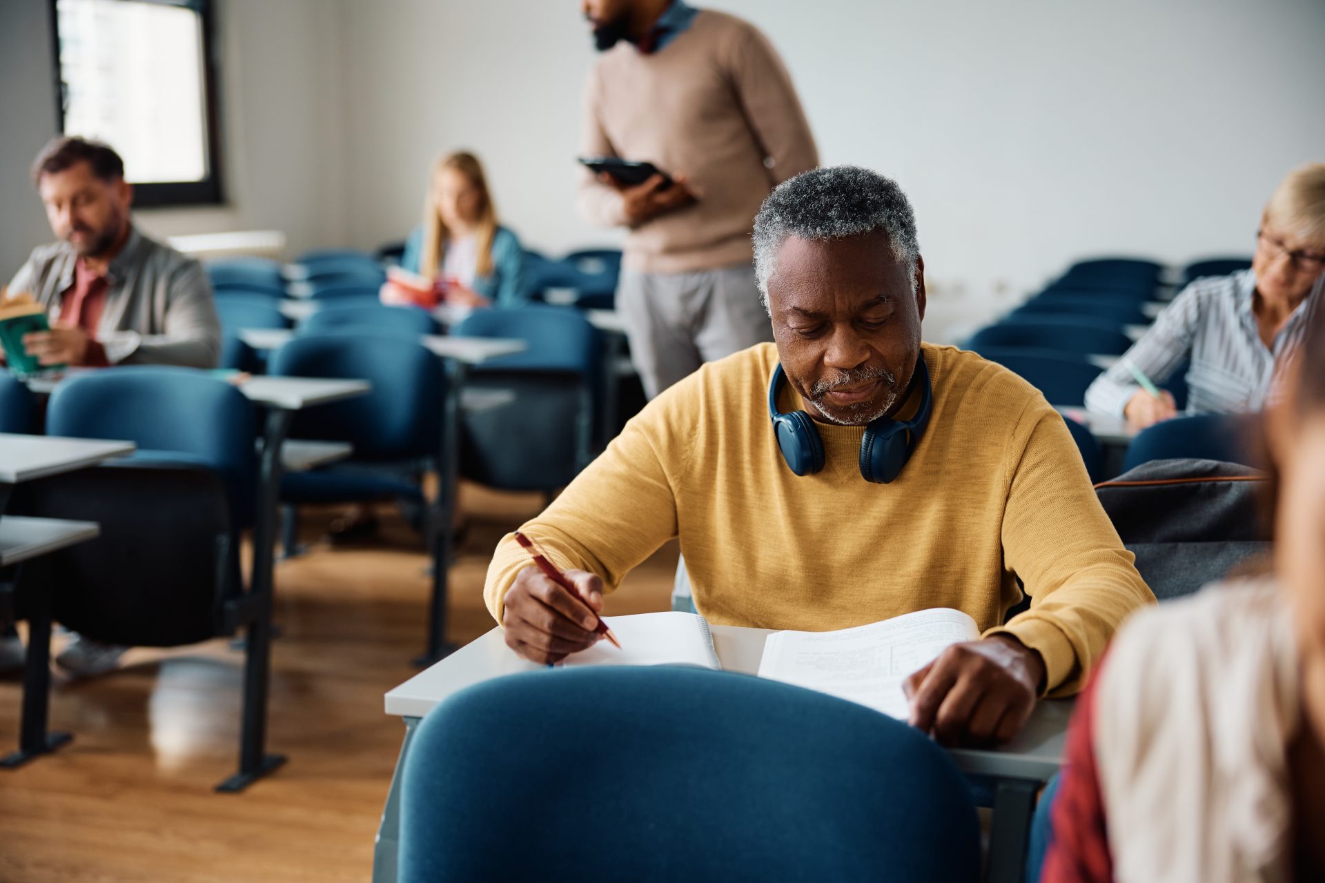 senior black man attending educational course in t 2023 11 27 05 30 06 utc