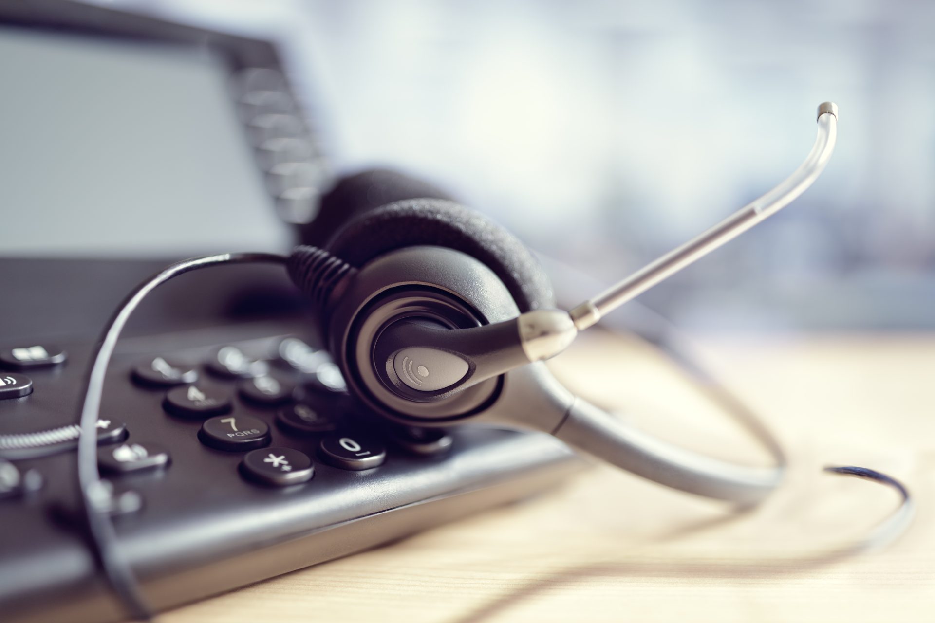headset headphones and telephone in call center 2023 11 27 05 10 28 utc