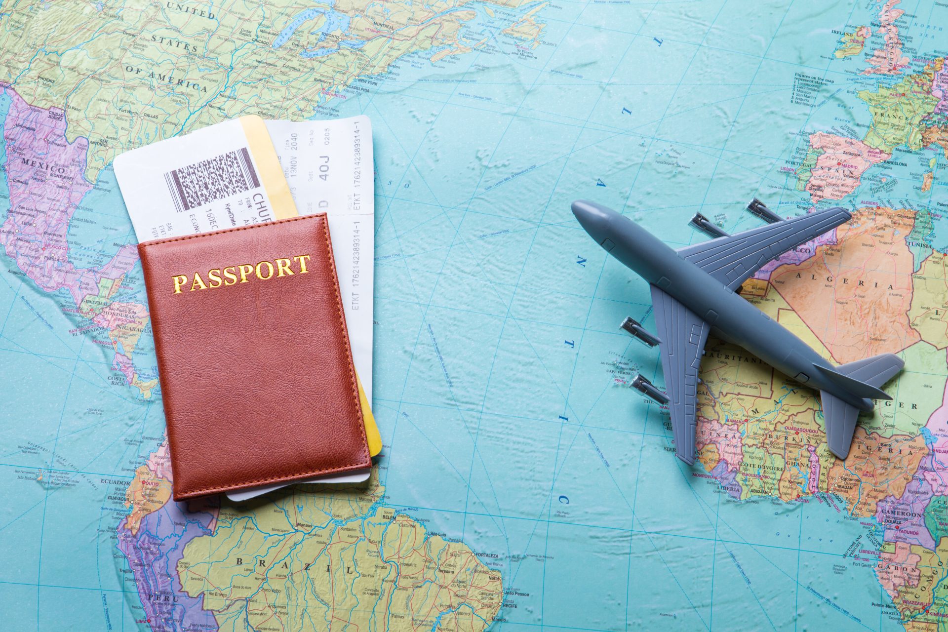 passport with tickets on map 2023 11 27 05 15 50 utc