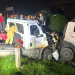 Dos tractocamiones colisionaron en la variante Zipaquira Cajica Sus conductores salieron ilesos
