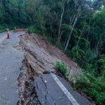 asphalt road damaged by a landslide in a mountain 2023 11 27 04 59 03 utc