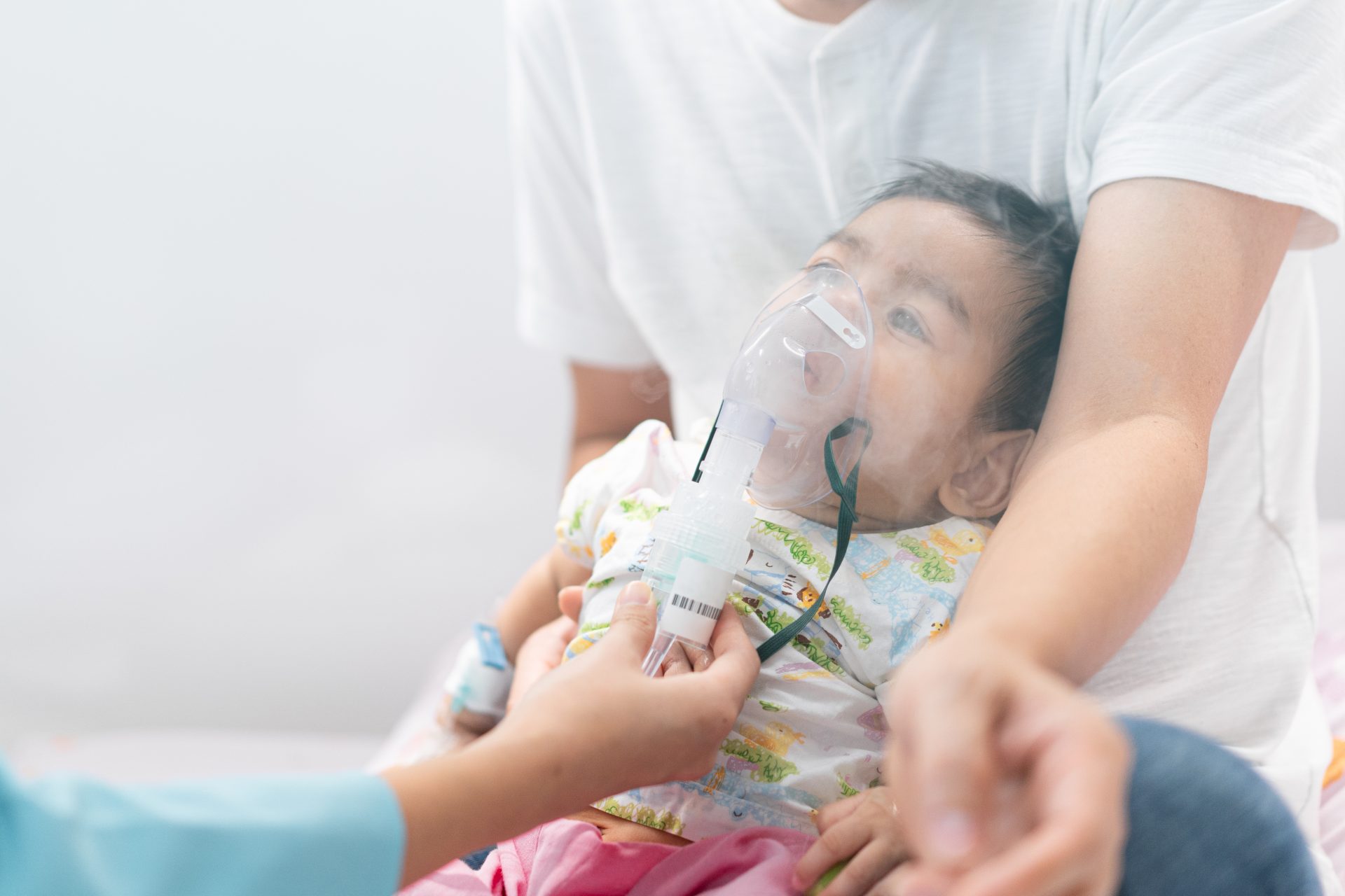 close up of asian little baby boy is treated respi 2023 11 27 05 30 08 utc