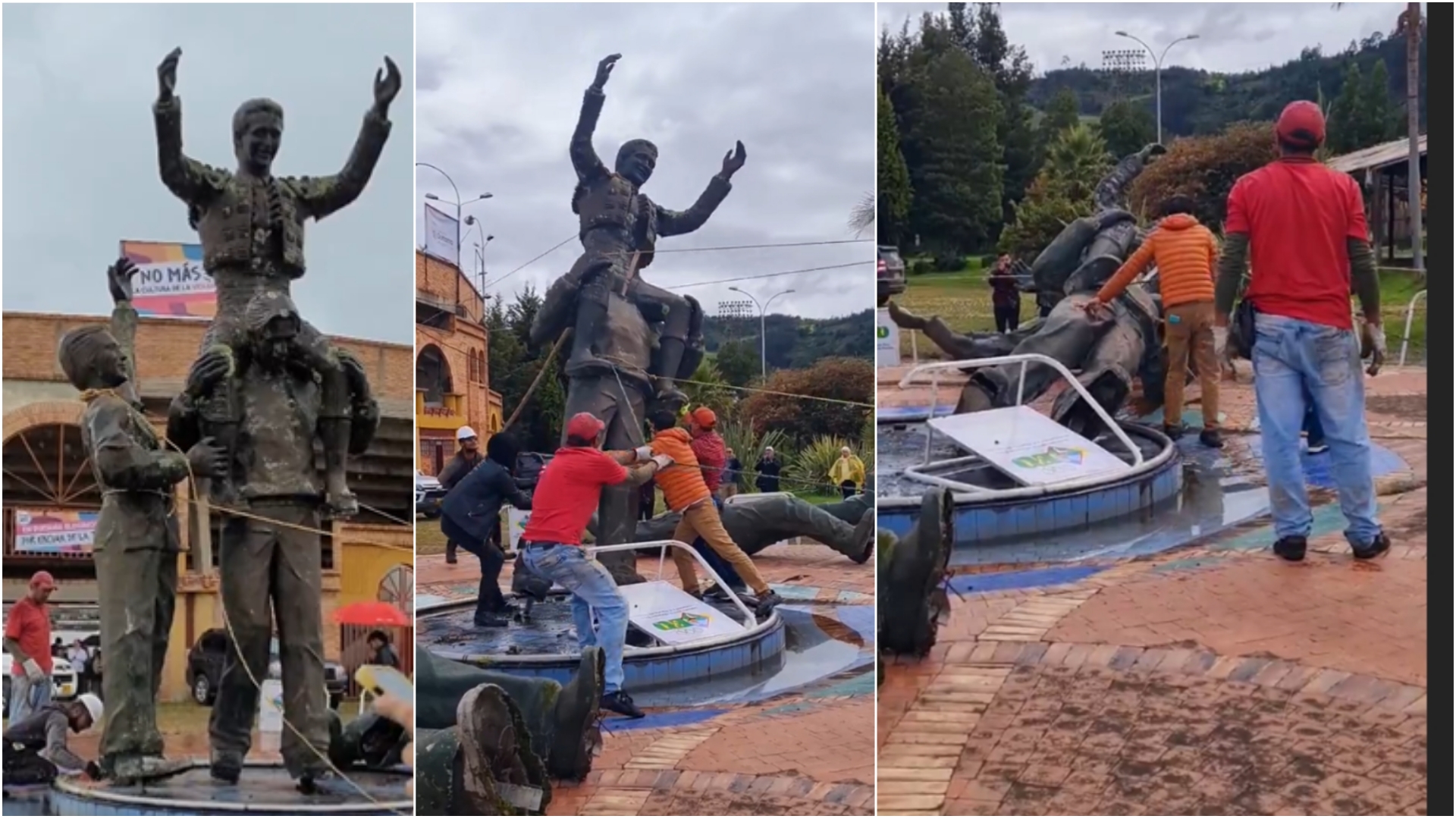 Derriban en Duitama el monumento al torero Cesar Rincon y la Plaza de Toros se transformara en un espacio cultural 1