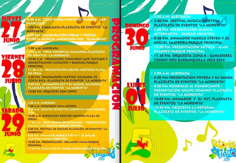 En Supatadel 27 de junio al 1 de julio de 2024 gran Feria Comercial y Agropecuaria2