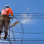electrician is installing cable lines and electric 2024 02 07 12 45 59 utc