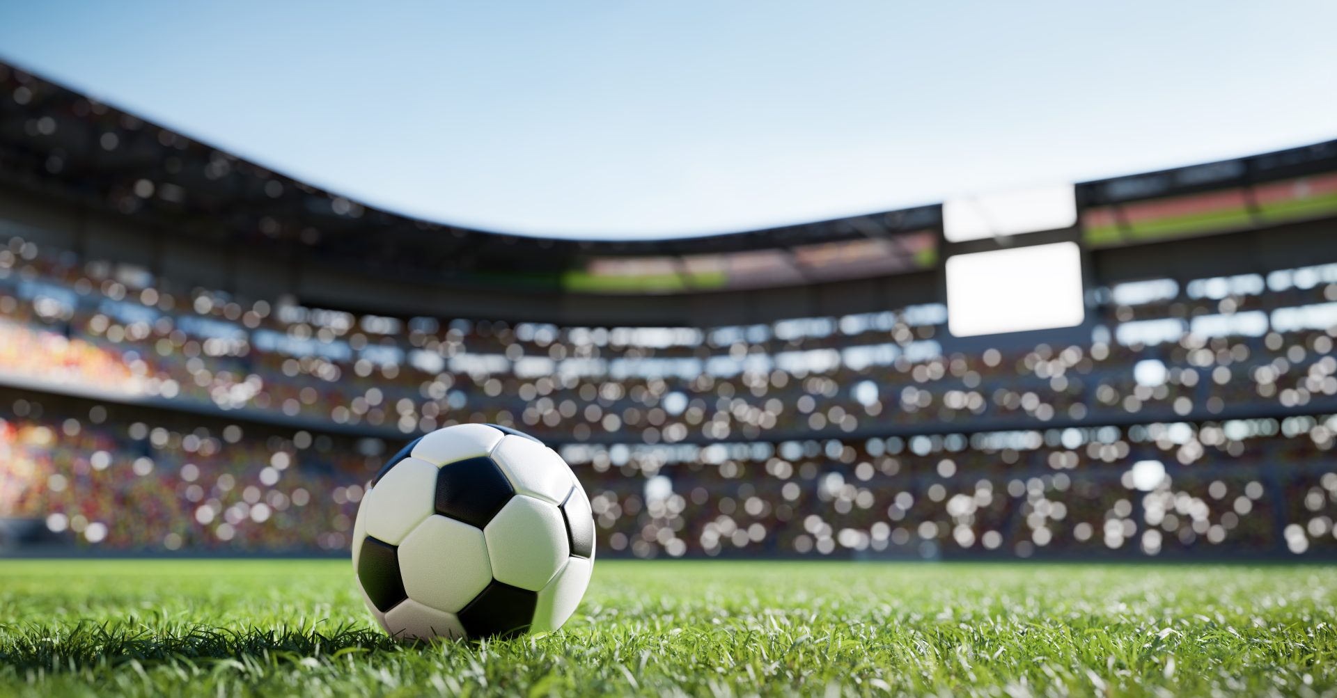 football soccer ball on grass field on stadium 2023 11 27 04 50 21 utc
