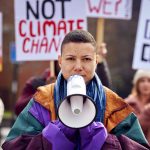 group of protestors with placards and megaphone on 2023 11 27 04 52 03 utc