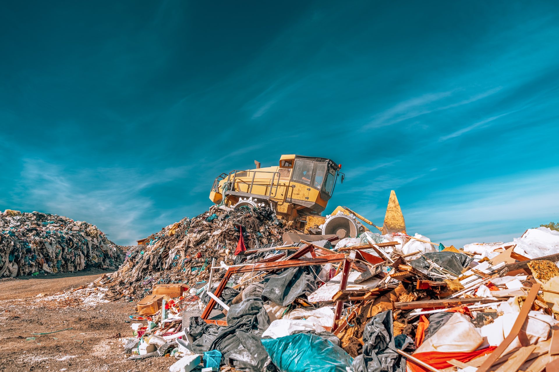 bulldozer compactor working at a landfill 2023 11 27 05 16 55 utc